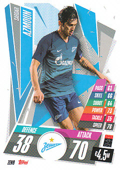 Sardar Azmoun Zenit Petersburg 2020/21 Topps Match Attax CL #ZEN09